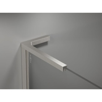 Mexen Kioto-X L Sprchová zástěna 90 x 200 cm, 10 mm průhledná, kartáčovaný nikl - 800-090-107-97-00-X