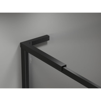 Mexen Kioto-XF L Sprchová zástěna s rámem 100 x 202 cm, 10 mm průhledná, černá - 800-100-174-70-00-XF