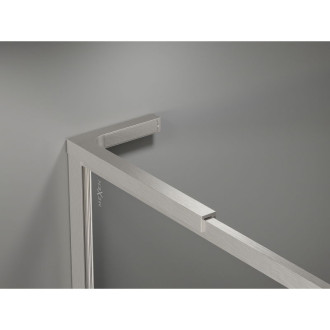 Mexen Kioto-XF L Sprchová zástěna s rámem 100 x 202 cm, 10 mm průhledná, kartáčovaný nikl - 800-100-174-97-00-XF