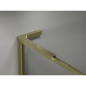 Mexen Kioto-F L Sprchová zástěna s rámem 60 x 202 cm, 8 mm průhledná, zlatá - 800-060-174-50-00