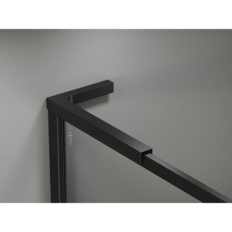 Mexen Kioto-F L Sprchová zástěna s rámem 90 x 202 cm, 8 mm průhledná, černá - 800-090-174-70-00