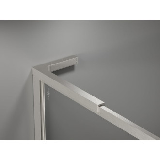 Mexen Kioto-F L Sprchová zástěna s rámem 60 x 202 cm, 8 mm průhledná, kartáčovaný nikl - 800-060-174-97-00