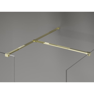 Mexen Kioto-X Sprchová zástěna 80 x 70 cm, 10 mm průhledná, zlatá - 800-080-202-50-00-070-X