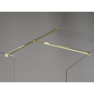 Mexen Kioto-X Sprchová zástěna 110 x 80 cm, 10 mm průhledná, zlatá - 800-110-202-50-00-080-X