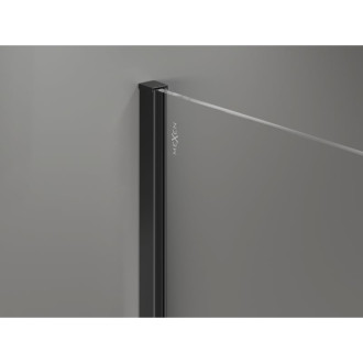 Mexen Kioto-X Sprchová zástěna 110 x 90 cm, 10 mm průhledná, černá - 800-110-202-70-00-090-X