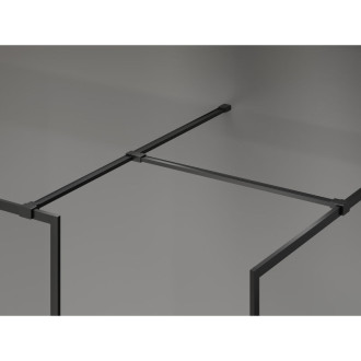 Mexen Kioto-XF Sprchová zástěna s rámem 140 x 80 cm, 10 mm průhledná, černá - 800-140-202-04-70-080-XF