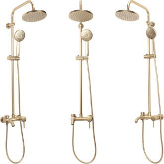 REA Luis sprchový set, broušená zlatá REA-P7051