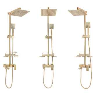 REA Jack sprchový set, broušená zlatá REA-P7050