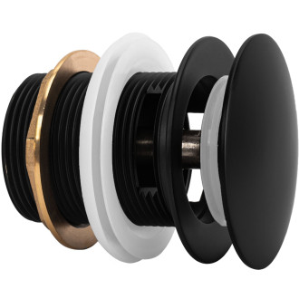 REA Universální vanová výpusť 6cm, černá REA-W2006