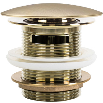 REA Univerzální vanová výpusť 6cm, broušená zlatá REA-W2005