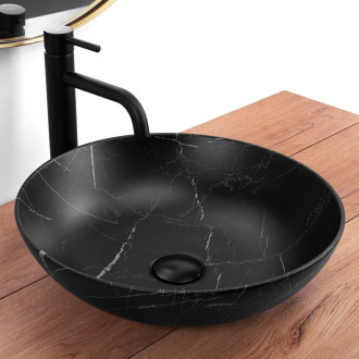 REA FIBO Umyvadlo na desku, černá mat REA-U3301