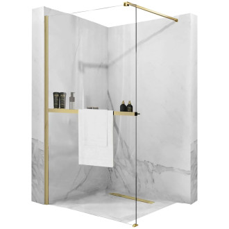 REA EVO Závěsná police, broušená zlatá REA-46000