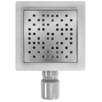 REA DOTS Odtokový žlab 150x150 broušený nikl REA-G6203