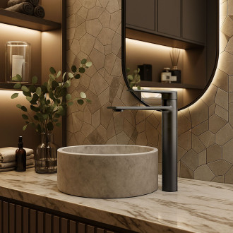 REA STORM Umyvadlová baterie Gun Grey, vysoká REA-B4584