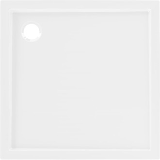 Mexen Flow úzká čtvercová sprchová vanička 110 x 110 cm, bílý lesk - 46S101111