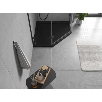 Mexen Flow úzká pětiúhelníková sprchová vanička 90 x 90 cm, matná černá - 46P709090