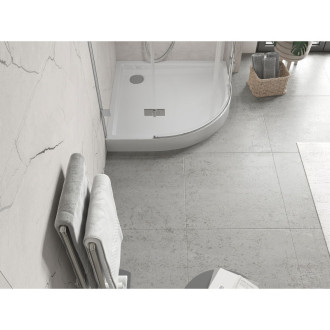 Mexen Flow+ půlkruhová sprchová vanička 100 x 100 cm, bílý lesk - 46Q101010H