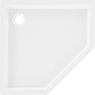 Mexen Flow+ pětiúhelníková sprchová vanička 80 x 80 cm, bílý lesk - 46P108080H
