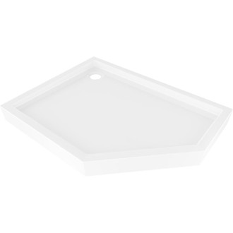 Mexen Flow+ levá pětiúhelníková sprchová vanička 100 x 80 cm, bílý lesk - 46P108010LH