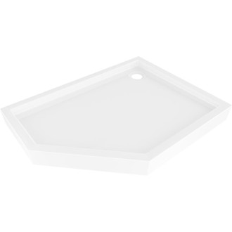 Mexen Flow+ sprchová vanička pravá pětiúhelníková 100 x 80 cm, bílý lesk - 46P108010RH