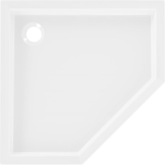 Mexen Flow+ pětiúhelníková sprchová vanička 100 x 100 cm, bílý lesk - 46P101010H