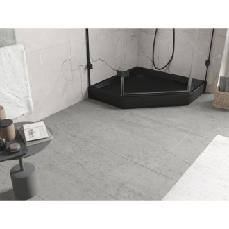 Mexen Flow+ pětiúhelníková sprchová vanička 80 x 80 cm, matná černá - 46P708080H