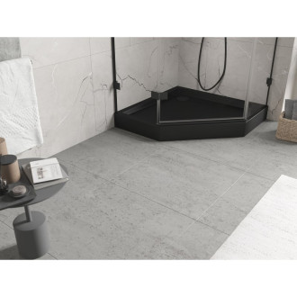 Mexen Flow+ pětiúhelníková sprchová vanička 100 x 100 cm, matná černá - 46P701010H