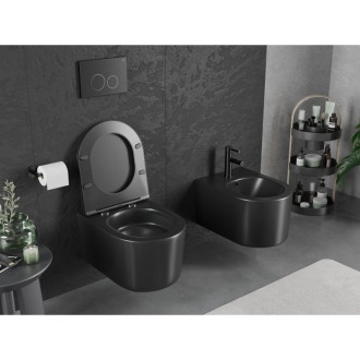 WC mísa Mexen Sofia Rimless Tornado, matně černá - 3354XX85T