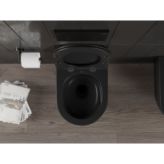 WC mísa Mexen Carmen Rimless Tornado, matně černá - 3388XX85T