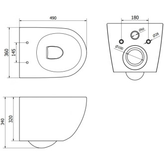 WC mísa Mexen Lena Rimless Tornado s tlumeným dovíráním sedátka, tvrdá, duroplast, lesklá bílá - 30220200T