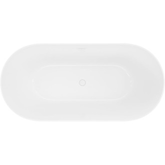 Volně stojící vana Mexen Luna Slim 170 x 75 cm, bílá, bílý přepad - 52041707500-20