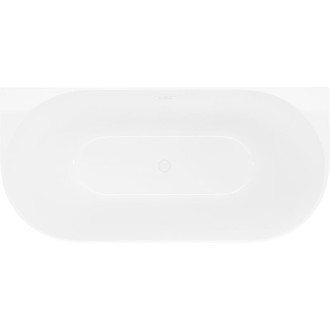 Volně stojící závěsná vana Mexen Oval Slim 170 x 80 cm, bílá, bílý přepad - 52661708000-20
