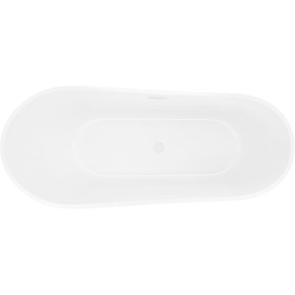 Volně stojící vana Mexen Dora 170 x 75 cm, bílá/černá, bílý přepad - 52071707575-20