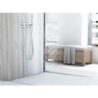 Rea Spádová lišta sprchové vaničky 100cm, nikl REA-K3212