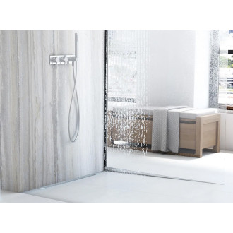 Rea Spádová lišta sprchové vaničky 120cm, kartáčovaný nikl REA-K3203