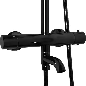 REA Lungo Sprchová sada s termostatem Black Metallic REA-P8763