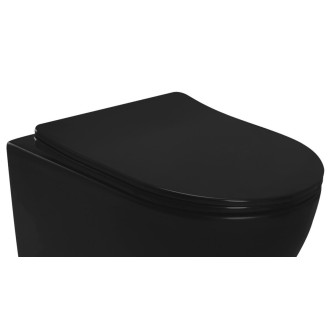 Rea Sedátko WC CARLO FLAT UF BLACK MATT REA-C6004