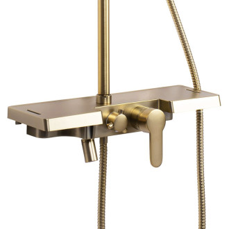 REA Bravo sprchový set, broušená zlatá REA-P4121
