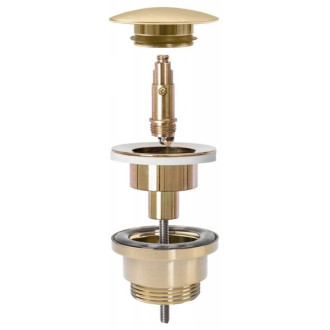 REA Univerzální umyvadlová výpusť Click-clack - broušené Antique REA-A8110