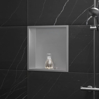 Rea Zápustná police pro vestavbu 07 30x30, kartáčovaná ocel REA-05600