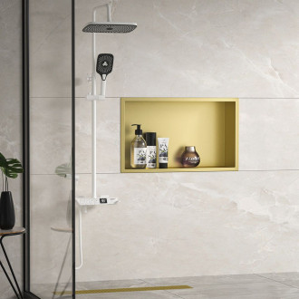 Rea Zápustná police pro vestavbu 30x45, kartáčovaná zlatá REA-05607