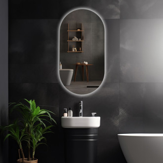 REA Zrcadlo LED EGG 60x80cm HOM-05523