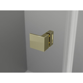 Sprchový kout Mexen Lunar L pětiúhelníkový, pravý, výklopný, 100 x 90 cm, průhledný, zlatý - 831L-100P-090L-50-00-P