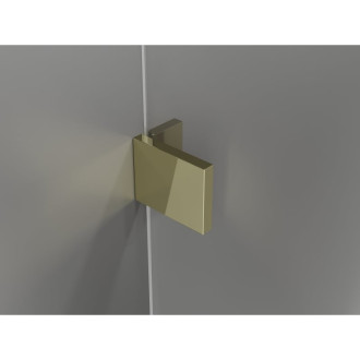 Půlkruhový sprchový kout Mexen Lunar L, levý, výklopný, 100 x 70 cm, průhledný, zlatý - 833L-100L-070P-50-00