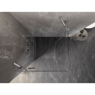 Sprchový kout Mexen Lunar Duo s výklopným mechanismem 95 x 95 cm, průhledný, chrom - 834-095L-095P-01-00