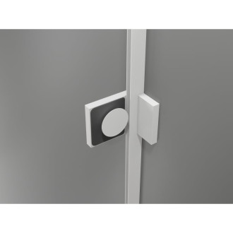 Mexen Lunar L Duo sprchový kout s levým výklopným uchycením 100 x 95 cm, průhledný, bílý - 834L-100L-095P-20-00