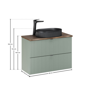 Comad SET-LRG B NAT CASELLA 80CM UN BEYOND Nábytková sestava 80 cm s deskou a umyvadlem