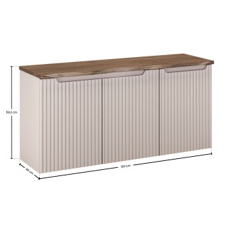 Comad SET-NOC B NAT CASELLA 120CM Nábytková sestava 120 cm s deskou a skříňkou na prádlo