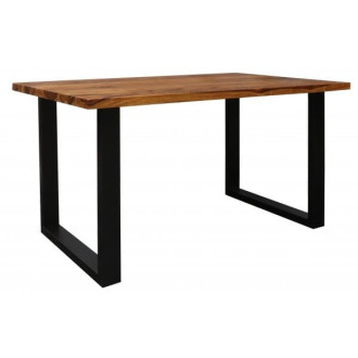Jídelní stůl s kovovými nohami 140x90 cm z masivu palisandr TP-140