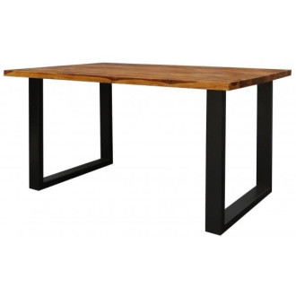 Jídelní stůl s kovovými nohami 140x90 cm z masivu palisandr TP-140